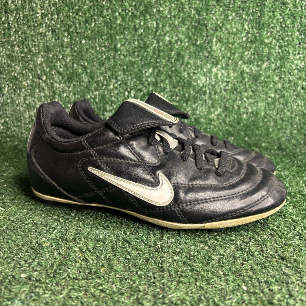 Nike Tiempo Natural III FG Soccer Cleat Athletic Sporty Shoe Black Youth Size 3Y